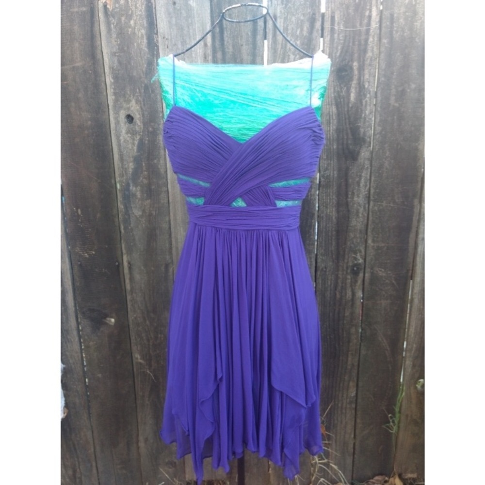 Size 2 purple silk dress